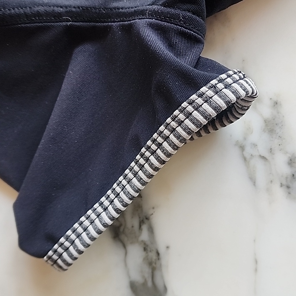 Fendi Roma Made in Italy Navy Polo Shirt Women’s IT 42 Contrast Stripe Trim - Picture 14 of 14